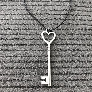 Silver Key Statement Boho Hippie Pendant Necklace